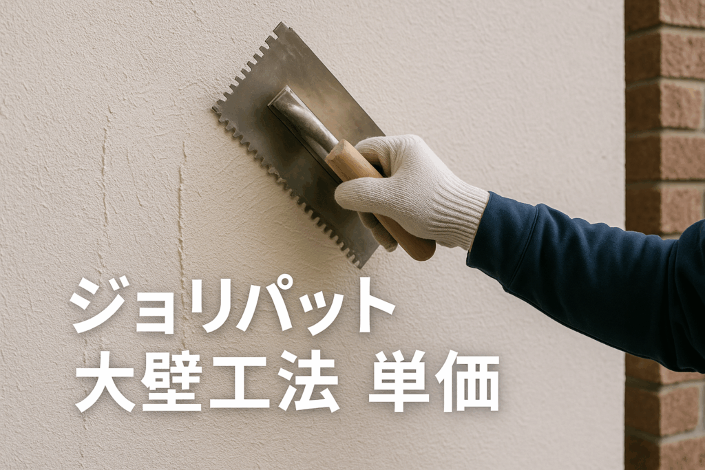 2025年版】ジョリパット大壁工法の単価は？相場・内訳・費用差が出る 